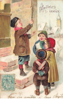 N°24093 - Carte Gaufrée - Nouvel An - Meilleurs Voeux - Une Chorale D'enfants - Nouvel An