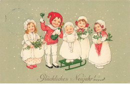 N°24096 - Flatscher - MM Vienne N°547 - Glückliches Neujahr - Enfants, Le Garçon Portant Du Champagne - Nouvel An