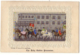 N°19654 - Carte Tissée Soie - The Lady Godiva Procession - Brodées