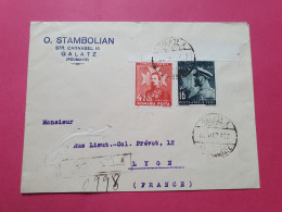 Roumanie - Enveloppe Commerciale En Recommandé De Galatz Pour Lyon En 1938 - Réf 3649 - Briefe U. Dokumente