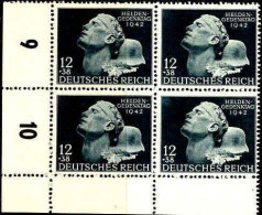 Allemagne Poste N** Yv:736 Mi:812 Helden Gedenktag Bloc De 4 CdF - Unused Stamps