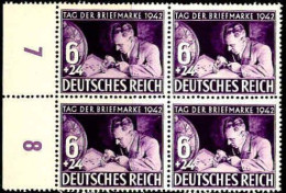 Allemagne Poste N** Yv:735 Mi:811 Tag Der Briefmarke Philatéliste Bloc De 4 Bord De Feuille - Unused Stamps