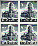 Allemagne Poste N** Yv:676 Mi:752 Winterhilfswerk Thorn Hôtel De Ville Bloc De 4 - Unused Stamps