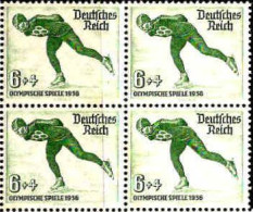 Allemagne Poste N** Yv:559 Mi:600 Olympische Spiele Patinage Artistique Bloc De 4 - Unused Stamps