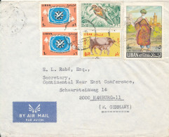 Lebanon Cover Sent To Germany With More Topic Stamps - Liban
