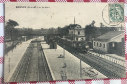 CPA 91 BRUNOY La Gare - Brunoy