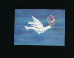 Delcampe - CARTE POSTALE DE CHANGEMENT D'ADRESSE "COLOMBE DE LA PAIX DE RENE CHAG - Post & Briefboten