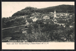 AK Ebersteinburg, Panorama Mit Blick Zur Ruine Mit Restaurant  - Other & Unclassified