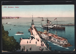 AK Konstanz, Hafen Mit Dampfer Kaiser Wilhelm  - Konstanz