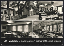 AK Rathewalde /Sächs. Schweiz, Die HO-Gaststätte Lindengarten Mit Speiseräumen Und Terrasse  - Other & Unclassified