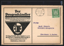 AK Berlin, Karte Des Drogistenfachblatts Der Drogenhändler, Verlag Adolf Herrmann GmbH Stallschreiberstrasse 5  - Mitte