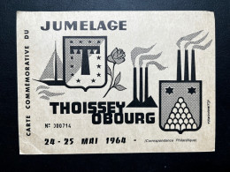 CARTE POSTALE / THOISSEY POUR Boulogne Sur Seine 1964 / Jumelage Thoissey Bourg - 1961-....