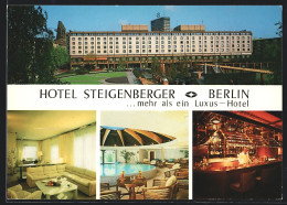 AK Berlin-Wilmersdorf, Das Hotel Steigenberger, Mit Aufenthaltsraum, Schwimmbad Und Bar, Los-Angeles-Platz  - Wilmersdorf