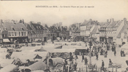 (CPA  ) MONTREUIL SUR MER  La Grande Place Un Jour De Marché - Montreuil