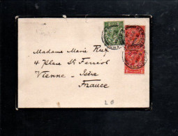 GB AFFRANCHISSEMENT COMPOSE SUR LETTRE DE KEW GARDENS POUR LA FRANCE 1918 - Covers & Documents