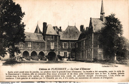 Delcampe - NÂ°7315 Z -cpa ChÃ¢teau De Fleurigny -la Cour D'honneur- - Castillos