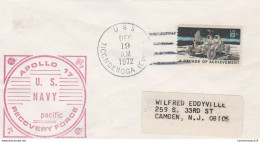 NÂ°1249 N -lettre (cover) -Apollo 17 -US Navy Recovery Force -pacific- - Etats-Unis