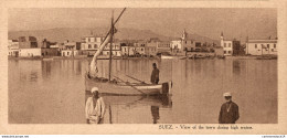 NÂ°7126 Z -cpa Suez -view Of The Town During High Waters- - Suez