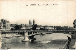 NÂ°8084 Z -cpa Melun -pont De Fer- - Melun