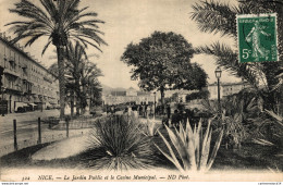 NÂ°8780 Z Cpa Nice -le Jardin Public Et Le Casino Municipal- - Parcs Et Jardins