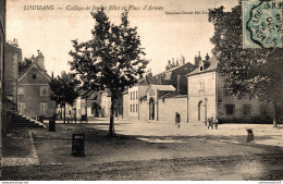 NÂ°8612 Z -cpa Louhans -collÃ¨ge De Jeunes Filles Et Place D'Armes- - Louhans