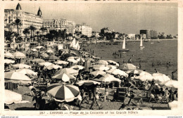 NÂ°8555 Z -cpa Cannes -plage De La Croisette Et Les Grands HÃ'tels- - Cannes