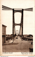 NÂ°8432 Z -cpa La RÃ©ole -entrÃ©e Du Pont Suspendu- - Bridges