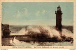 NÂ°9042 Z -cpa Saint Brieuc -le Phare Du LÃ©guÃ© Pas Grande MarÃ©e- - Phares