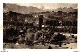 NÂ°9920 Z -cpa Pau -le Gave Et Les PyrÃ©nÃ©es Vue De La Place Royal- - Pau