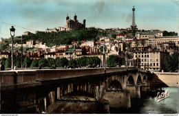 NÂ°10634 Z -cpsm Lyon -pont Des Change Et Colline De FourviÃ¨res- - Other & Unclassified