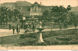 NÂ°10366 Z -cpa Nice -le Casino- Je Jardin Public- - Parcs Et Jardins