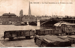 NÂ°10221 Z -cpa Rouen -le Pont Boieldieu Et Le ThÃ©Ã¢tre Des Arts- - Rouen