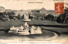 NÂ°10195 Z -cpa Nice -jardins Des Palmiers Et Le Casino- - Parcs Et Jardins