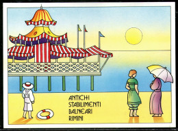 ITALY, RIMINI ANTICHI  STABILIMENTI BALNEARI FDC,13.06.1992 MAXIMUM CARD As Scan - Maximumkarten (MC)