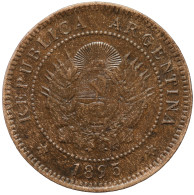 LaZooRo: Argentina 1 Centavo 1895 XF / UNC Incuse Details, Scarce - Argentina