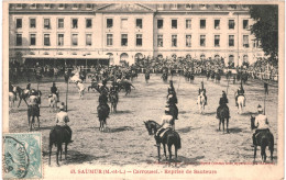 CPA Carte Postale France Saumur Ecole D'Application De Cavalerie Carrousel Reprise De Sauteurs 1906 VM81579 - Saumur
