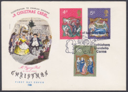 GB Great Britain 1970 Private FDC Christmas, Christianity, Carol, Carols, John Leech, Dance, Culture, First Day Cover - Lettres & Documents