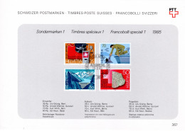 Suisse Poste Obl Yv:1219/1222 Commémorations Bern 19-2-1985 Feuillet Fdc - FDC