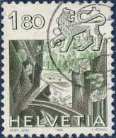 Suisse Poste Obl Yv:1172 Mi:1243 (Signes Du Zodiaque Lion Et Gorges De L'Areuse) (beau Cachet Rond) - Oblitérés