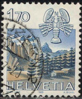 Suisse Poste Obl Yv:1171 Mi:1242 (Signes Du Zodiaque Cancer Et Mont Wetterhorn) (beau Cachet Rond) - Used Stamps