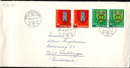 Suisse Poste Obl Yv:1139-40 Armoiries Paire Richterswill 11-12-81 (TB Cachet à Date) - Brieven En Documenten