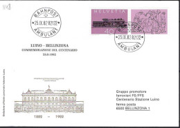 Suisse Poste Obl Yv:1148 Luino-Bellinzona Commemorazione Del Cantenario 25.XI.82 - Covers & Documents