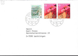 Suisse Poste Obl Yv:1126-1251 Europa Cept Danse (TB Cachet à Date) Paire - Lettres & Documents