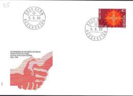 Suisse Poste Obl Yv:1115 Mi:1185 Union Syndicale Suisse Bern 5-9-80 Fdc - FDC