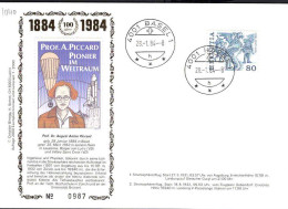 Suisse Poste Obl Yv:1040 Prof.A.Picard Pionier Im Weltraum (TB Cachet à Date) 21-8-84 - Covers & Documents