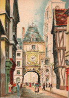 76-Rouen-La Rue De La Grosse Horloge- éditeur : M. Barré & J. Dayez - Illustrateur : Barday - 1946-1949 - Rouen