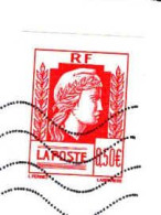 France Poste AA Obl Yv:  43 Mi:3865 Marianne (Lign.Ondulées) Sur Fragment - Oblitérés