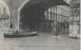 C/295               75    Paris    -  Inondations De 1910  -  Avenue Daumesnil - Inondations De 1910