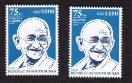 SOUTH SUDAN - New!- Gandhi Commemoration Issue - Set Of 2 Stamps - Mahatma Gandhi