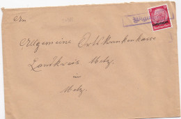 37388# HINDENBURG LOTHRINGEN LETTRE Obl WIGINGEN VIGY MOSELLE METZ - Covers & Documents